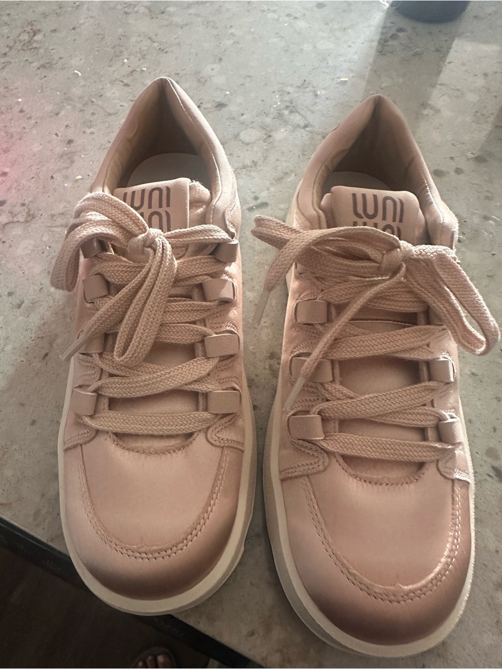 Rose Gold Women's Low-Top Sneakers